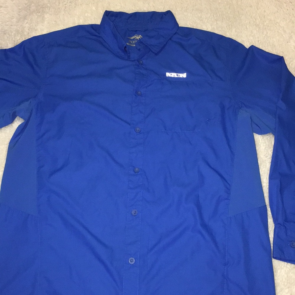 Men’s large outdoor  blue shirt by pacific trail